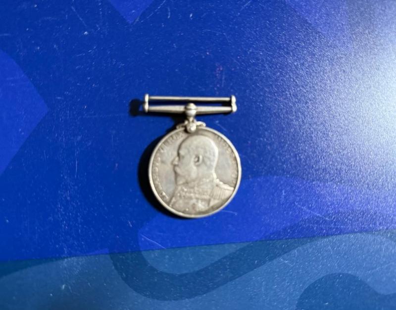 Naval Good Shooting medal ( EDVII ) To HMS Amphitrite